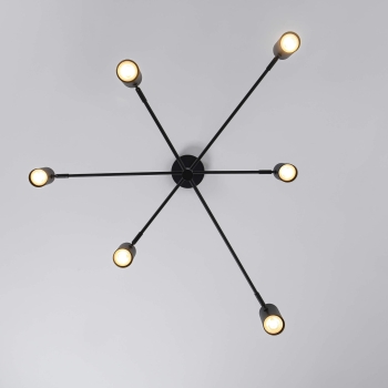 Plafonieră SNOW negru 6x50W GU10 Light Prestige