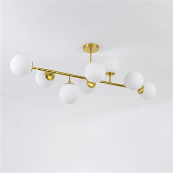 DORADO auriu 8x40W E14 lampă suspendată Light Prestige