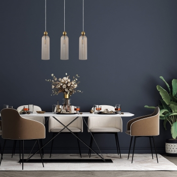 PIEGA fumuriu 3x40W E14 Lampă suspendată Light Prestige