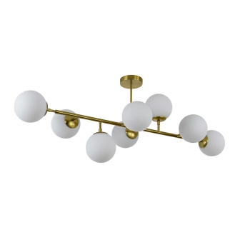DORADO auriu 8x40W E14 lampă suspendată Light Prestige