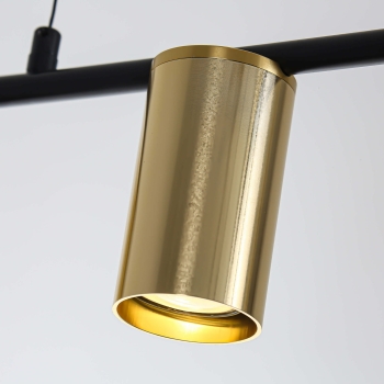 ARIZONA negru/auriu 9x40W GU10 lampă suspendată Light Prestige
