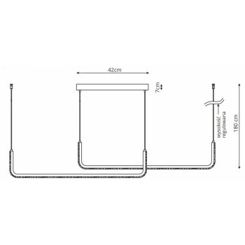 Lampă suspendată cu LED MALAWI negru 2x20W de Light Prestige