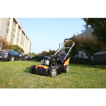 Mașină de tuns iarba cu motor, 3 în 1, 46 cm, 4,0 CP, buncăr de 55 l, carcasă din oțel