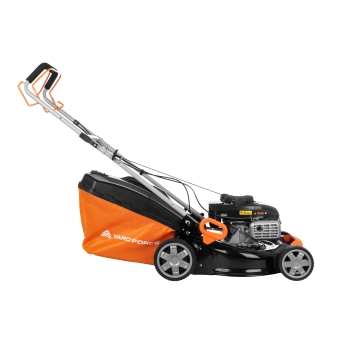 Mașină de tuns iarba cu motor, 3 în 1, 46 cm, 4,0 CP, buncăr de 55 l, carcasă din oțel