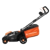 Mașină de tuns iarba fără fir 2x20 V, 2x2,5 Ah, 34 cm, recipient pentru iarbă de 35 litri