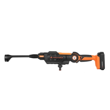 Mașină de spălat cu presiune 20 V, 2,5 Ah, 14/22 bar, pistol de spumă, perie, rezervor de apă