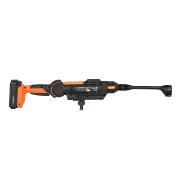Mașină de spălat cu presiune 20 V, 2,5 Ah, 14/22 bar, pistol de spumă, perie, rezervor de apă